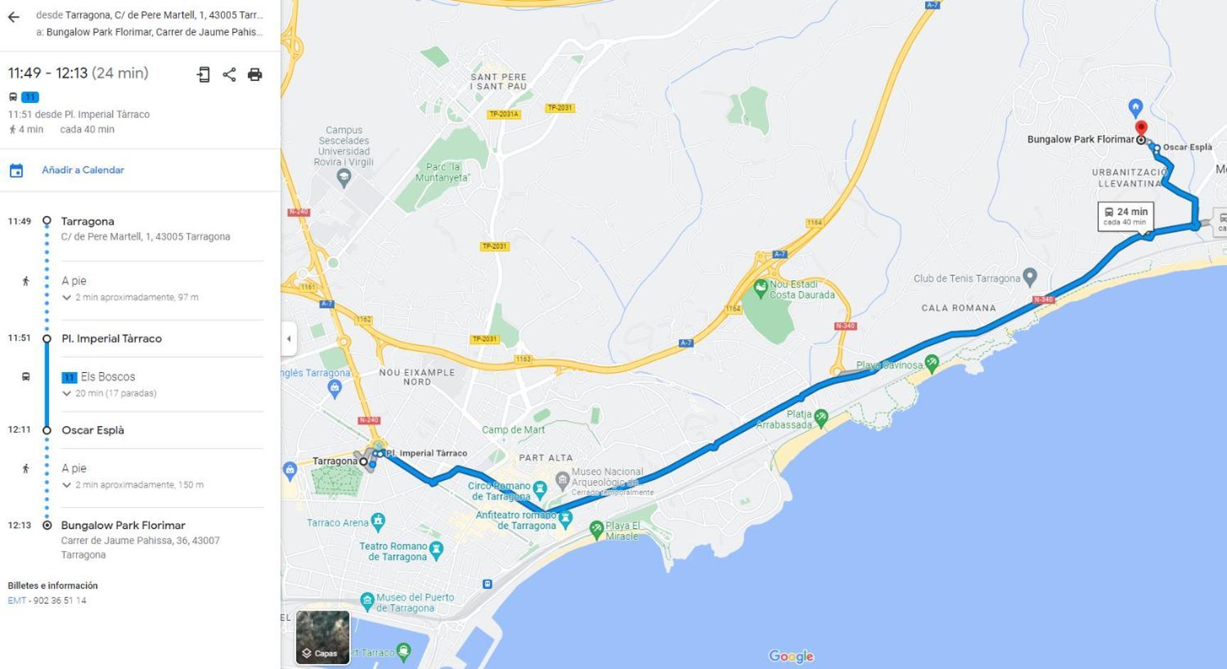 Acogedor Bungalow Park Florimar Тарагона Екстериор снимка